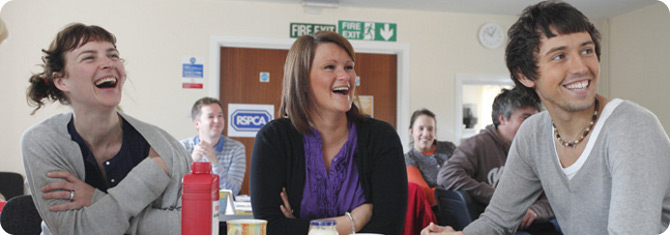 Students in a classroom
