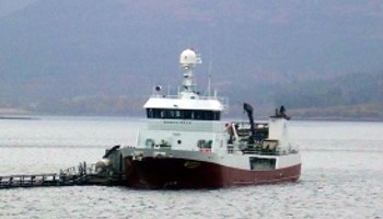 boat transporting farmed salmon © RSPCA