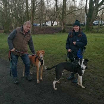 Emily and George helped find missing Louis © RSPCA