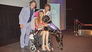 Sally Whitney with Ethan, John Bishop and Eyal Booker