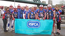 Group of fundraisers after abseiling