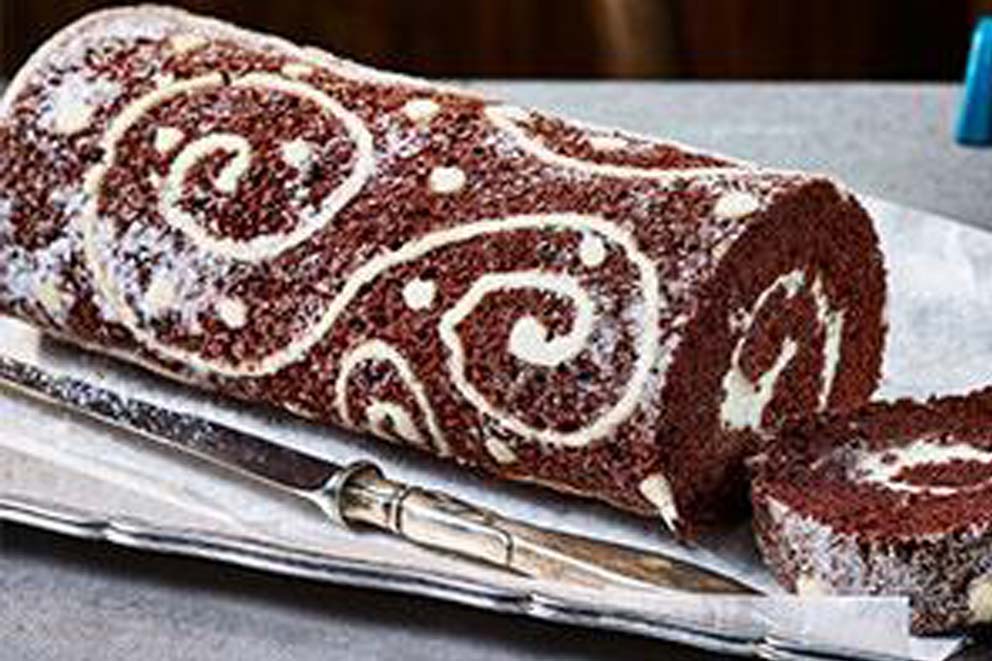Red velvet roulade