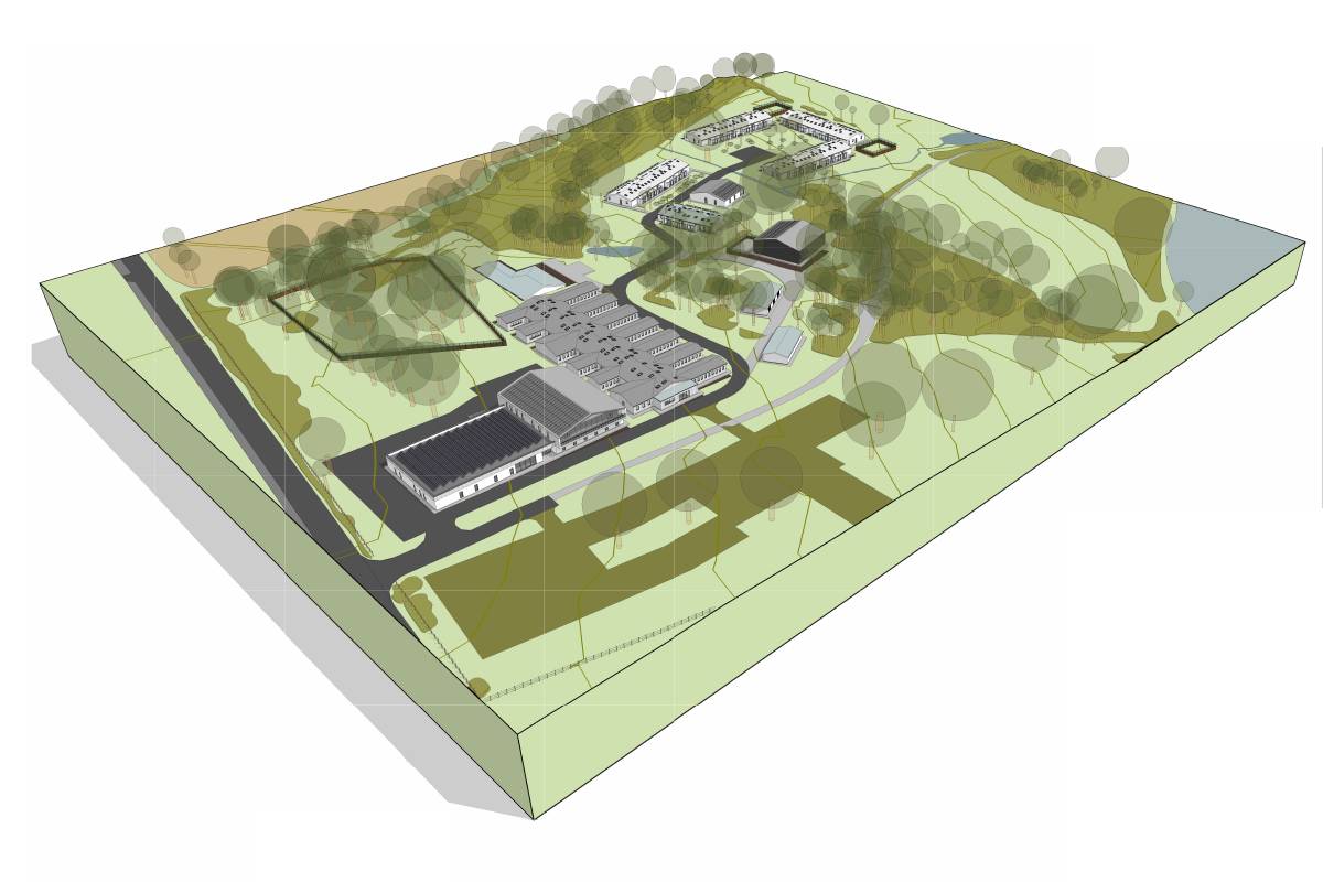 Proposed development area for the site