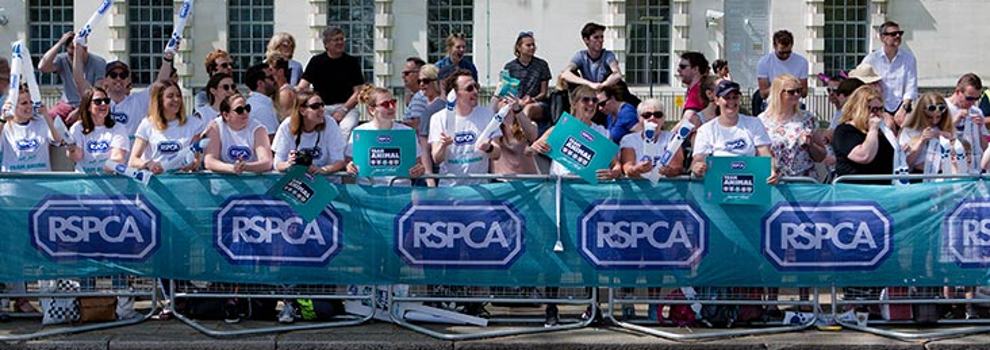 RSPCA supporters at a running event
