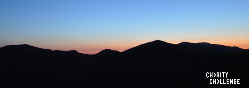 view above mountain at sunrise