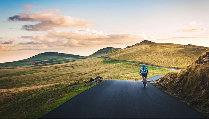 Cyclist fundraising for RSPCA
