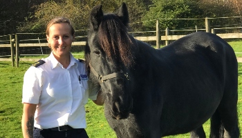 RSPCA inspector with rescue horse
