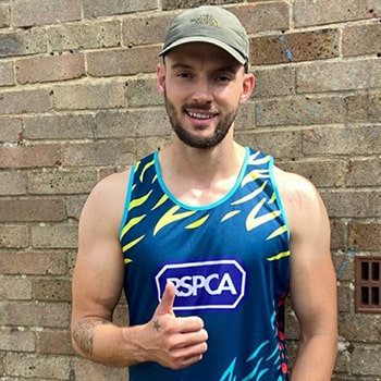 Joseph Wood runs for Team Animal