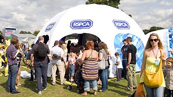 RSPCA stand at an event © RSPCA