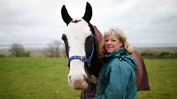 Fosterer with her horse Horlicks