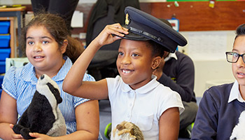 school children taking part in Compassionate Class © RSPCA