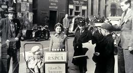 Volunteers fundraising for the RSPCA in street circa 1940 © RSPCA Photolibrary