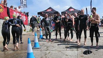 River Arun swimmers at the finish line