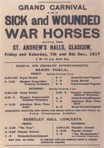 WW1 poster for event in Glagow 1917 © RSPCA