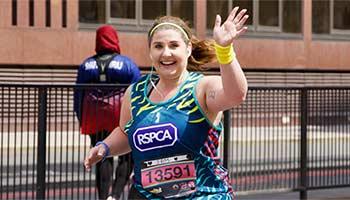 RSPCA supporter running the London Landmarks Half Marathon for the RSPCA