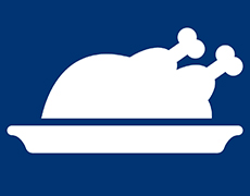 Graphic of a turkey dinner