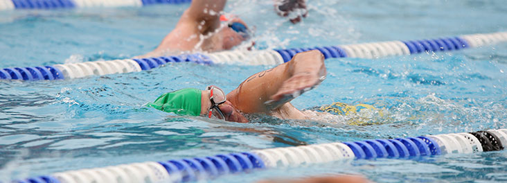 Lido Triathlon participant in a pool