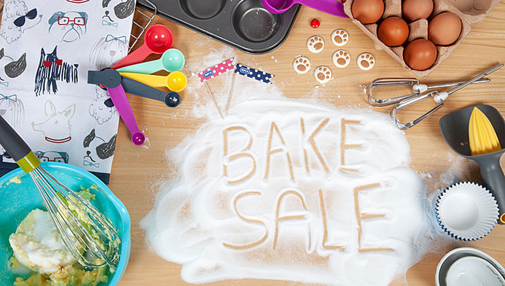 Bake sale written in sugar © RSPCA